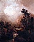 Thomas Doughty Landscape with Waterfall painting